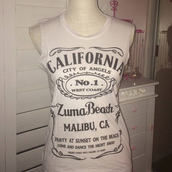 Brandy Melville white california graphic tee