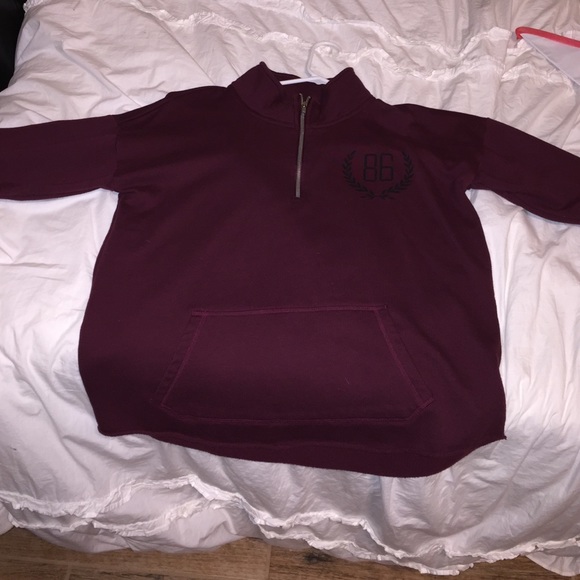 Comfy PINK quarter zip sweatshirt