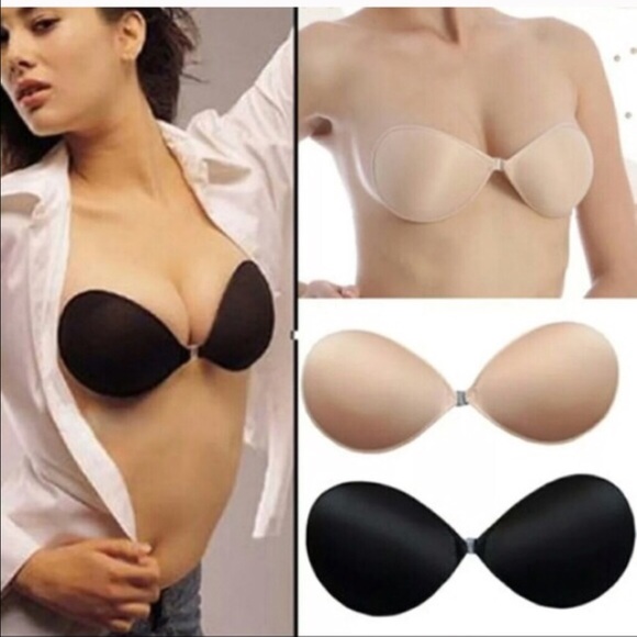Self adhesive invisible stick-on bra