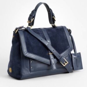 TORY BURCH 797 Medium Satchel Navy