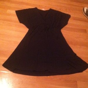 Black cropped dress