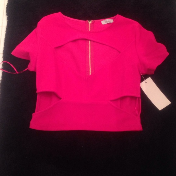 Pink cutout crop top - Picture 1 of 3