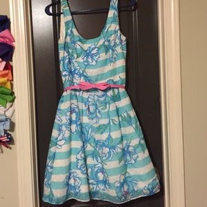 Lilly Pulitzer dress + Lilly bow waist belt