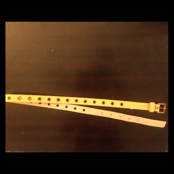 Yellow 35in. Cloth patterned belt - Picture 1 of 1