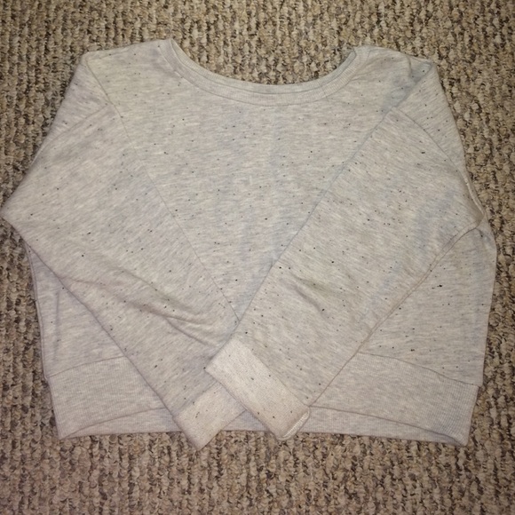 Zara Grey Cropped Sweater
