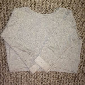 Zara Grey Cropped Sweater