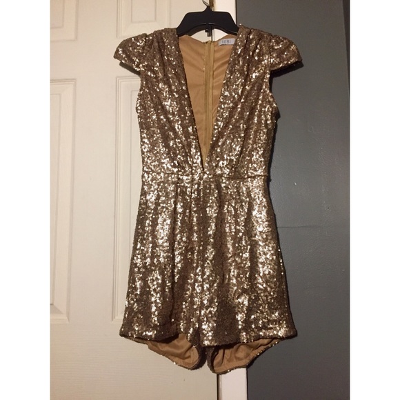 Gold Sequin Tobi Romper