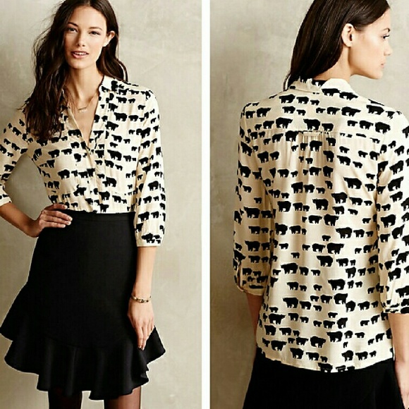 Anthropologie Woodland Walk Buttondown