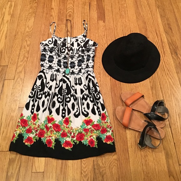 Xhilaration multi print festival dress