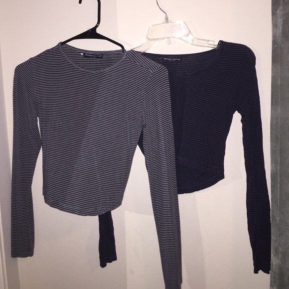 BUNDLE 🚨 2 BRANDY LONG SLEEVE CROP TOPS