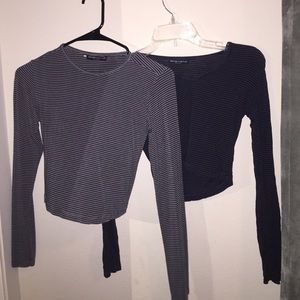 BUNDLE 🚨 2 BRANDY LONG SLEEVE CROP TOPS
