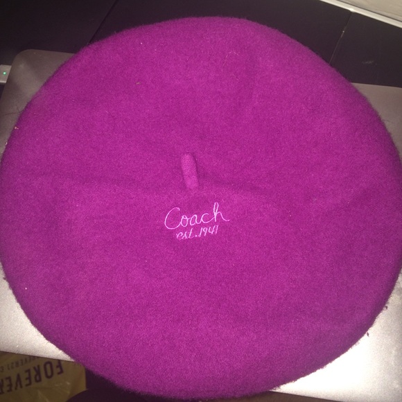 Fuscia Coach beret