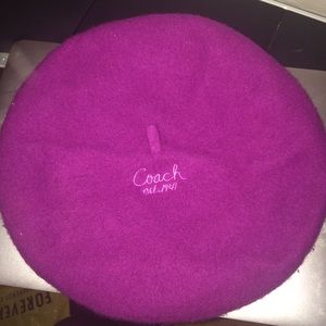Fuscia Coach beret