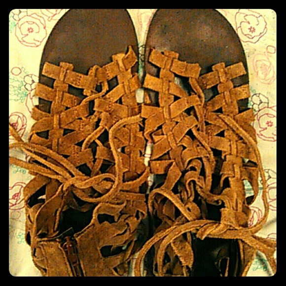 Free People Lace Up Sandals Size 40