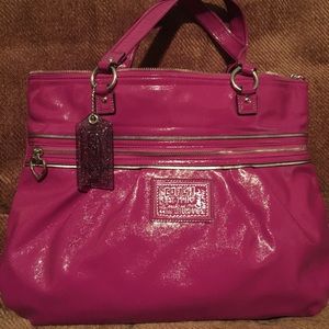 Pink coach handbag