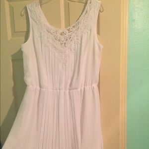 White, Lace Neck dress