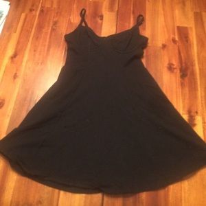 M black cotton tank top mini skater dress