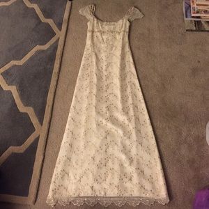 Ivory empire waist wedding dress