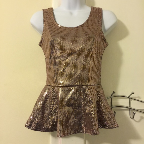 Varga Tops - Gold sequined top - clearance