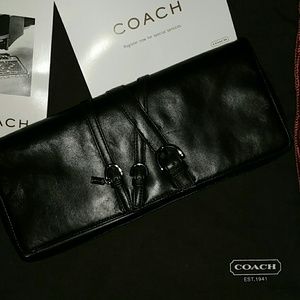 COACH leather clutch-wristlet