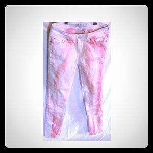 Pink Acid Wash Skinny