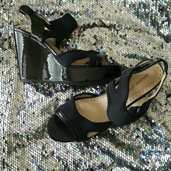 Adrienne vittadini patent leather wedges