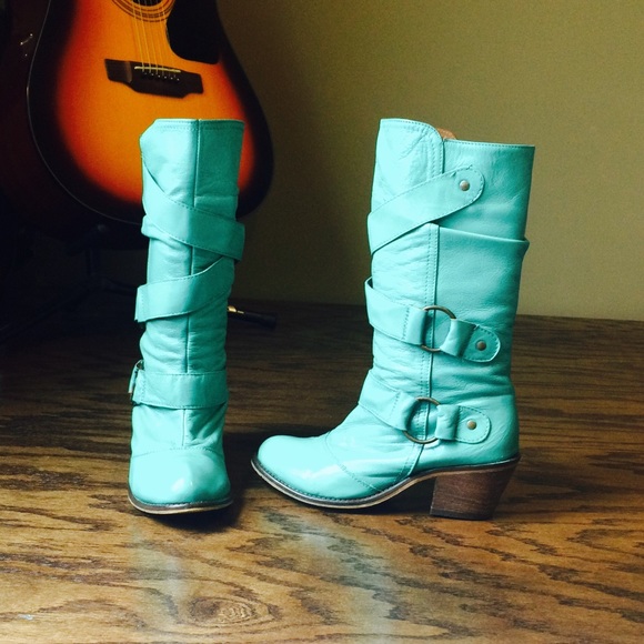 Tiffany Blue Steve Madden Boots