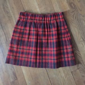 Plaid wool skirt from J crew