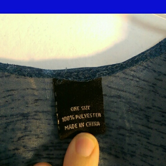 🚫SOLD🚫 Beautiful sheer blue cover-up - Picture 2 of 4