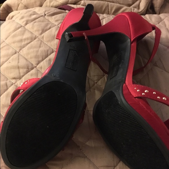 NEW red strappy heals - Picture 1 of 3