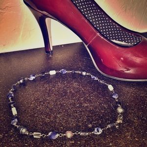 16 in crystal and stone necklace