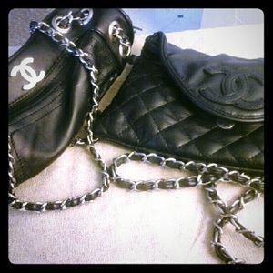 Black  Leather  Pocketbooks trimmed  with  silver