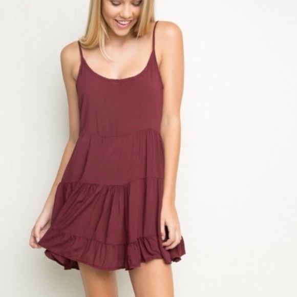 Maroon brandy dress