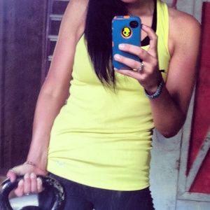 Yellow Under Armour heatgear tank