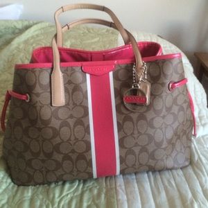 Hot pink Coach bag
