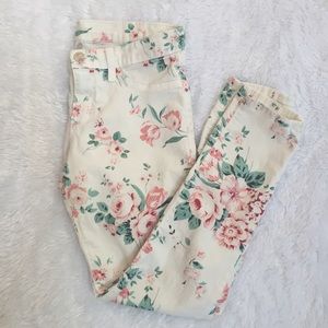 Floral Print Denim
