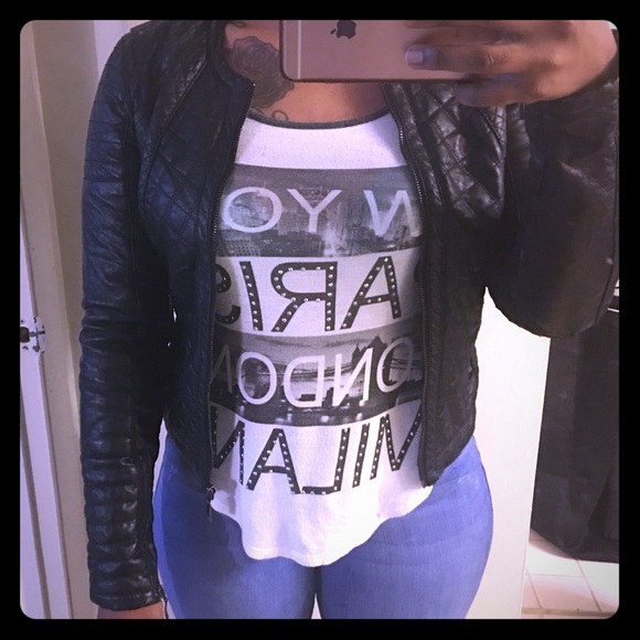 Faux leather jacket