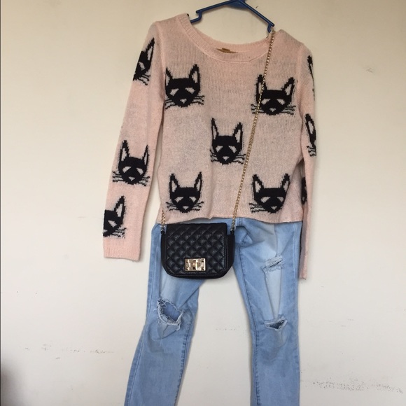 Pink Cat Sweater