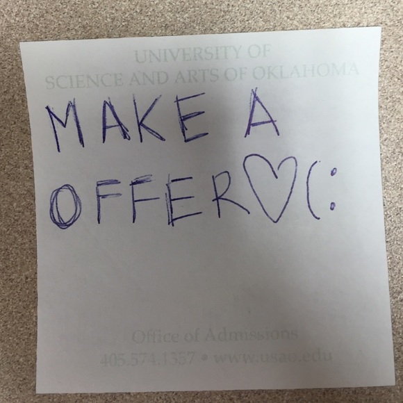 Make a offer I'm willing to go down a lot on any