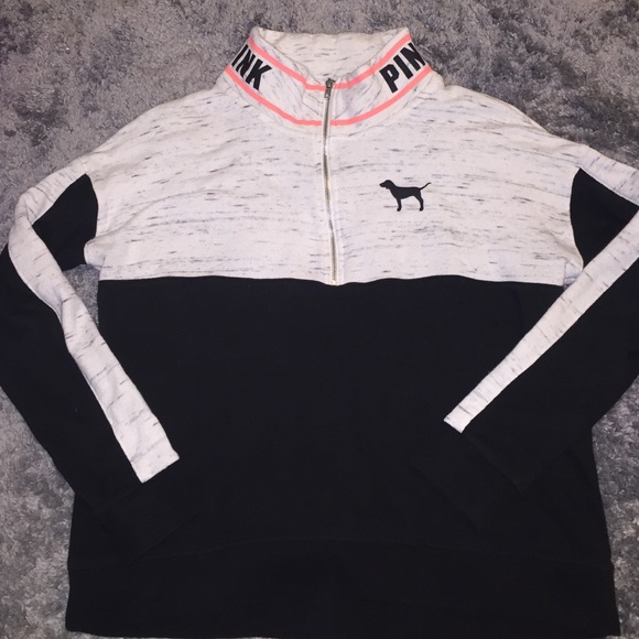 PINK half zip sweatshirt