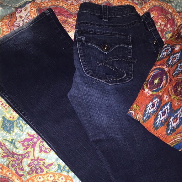 Pioneer style silver jeans