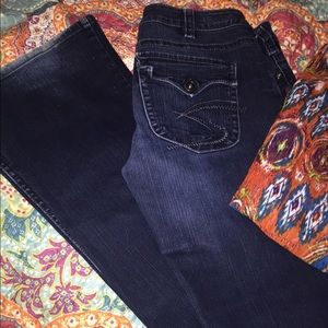 Pioneer style silver jeans