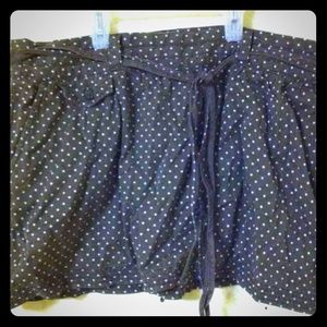 AEO Brown & White polka dot mini skirt