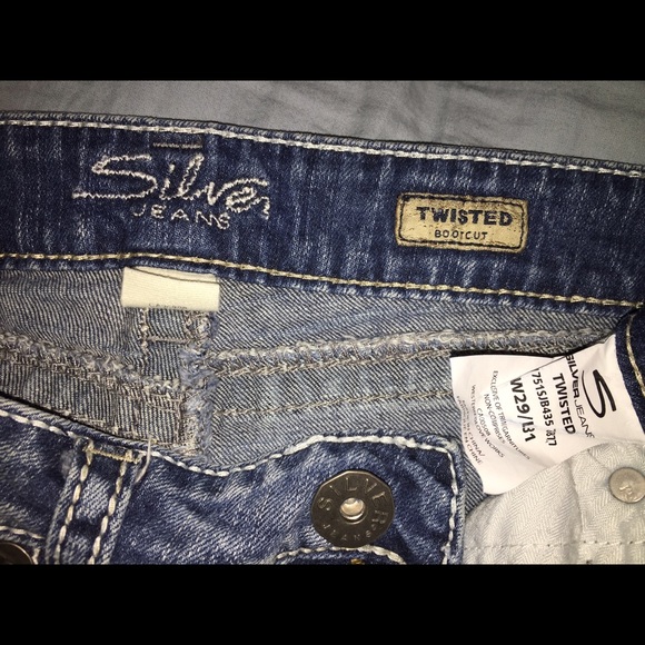 Twisted silver jeans EUC