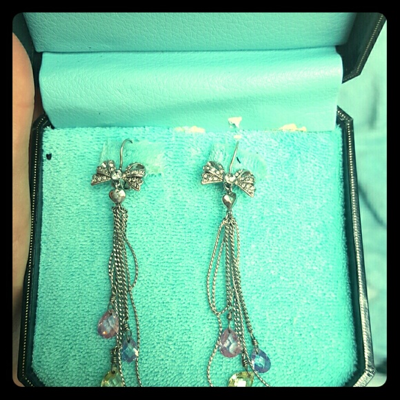 Juicy Couture hanging bow earrings