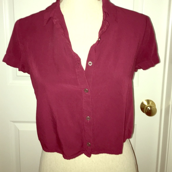 Maroon Crop Top