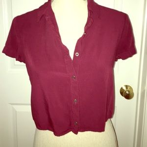 Maroon Crop Top