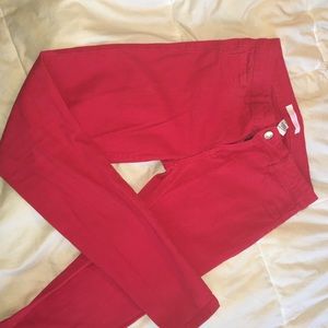 Skinny Jeans Red Charlotte Russe