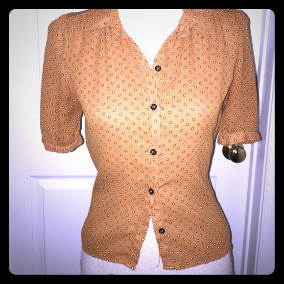 Gold Polka Dot Blouse