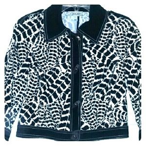 St. JOHN SPORT Spring Zebra Print Jacket